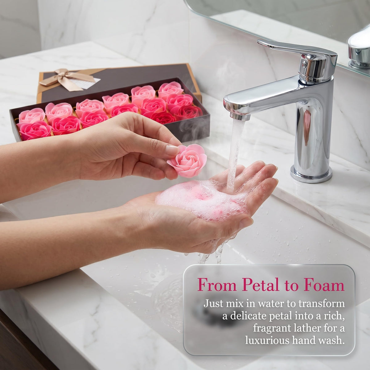 Pink Soap Flower Gift Set X2254