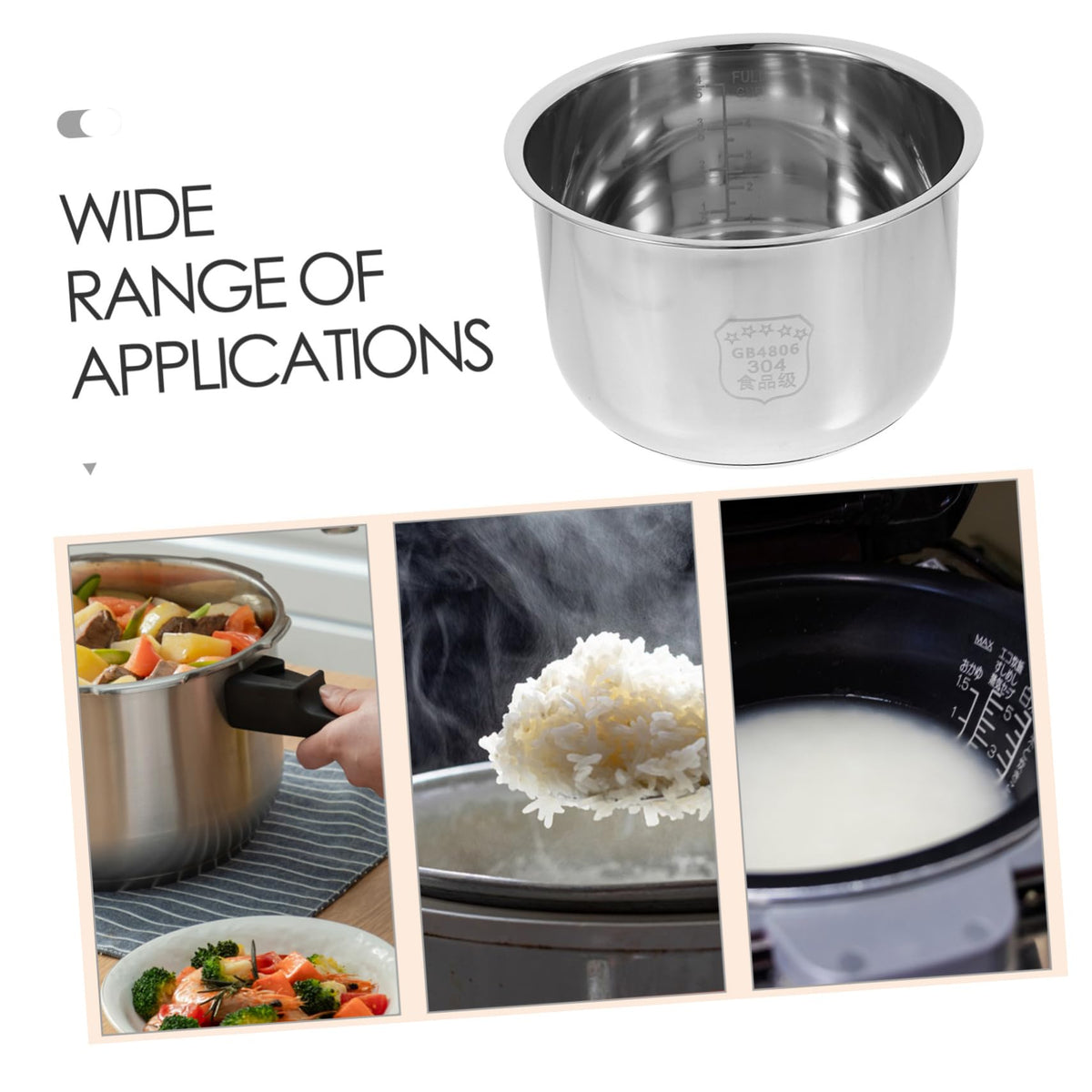 3L Stainless Steel Inner Cooking Pot N515815