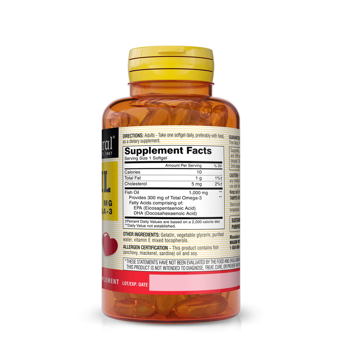 Omega-3 Fish Oil 1000mg EPA DHA Y712