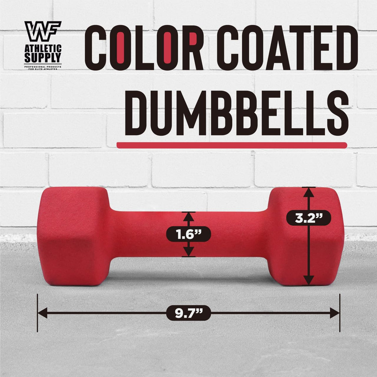Neoprene Dumbbells Hand Weights with Non-Slip Grip U300