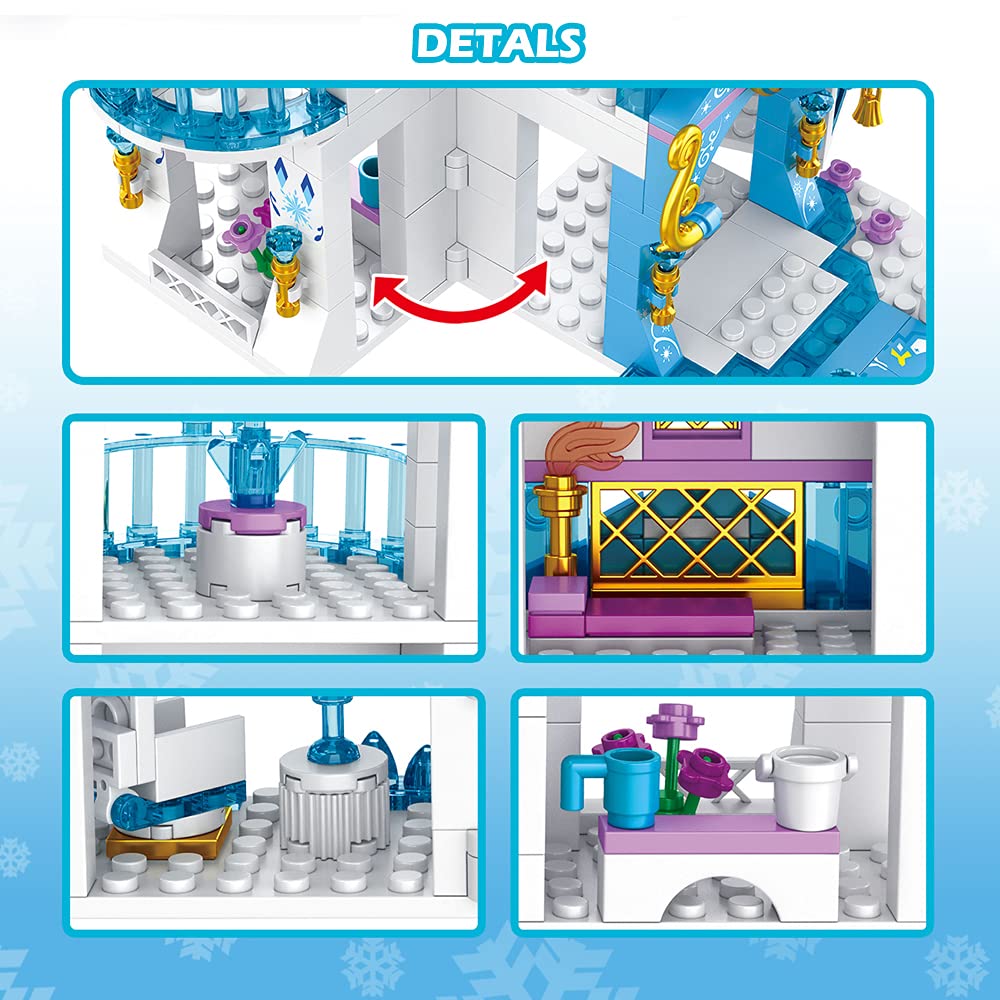 Girls Castle Building Blocks 377 Pieces Construction Toys Set M8800
