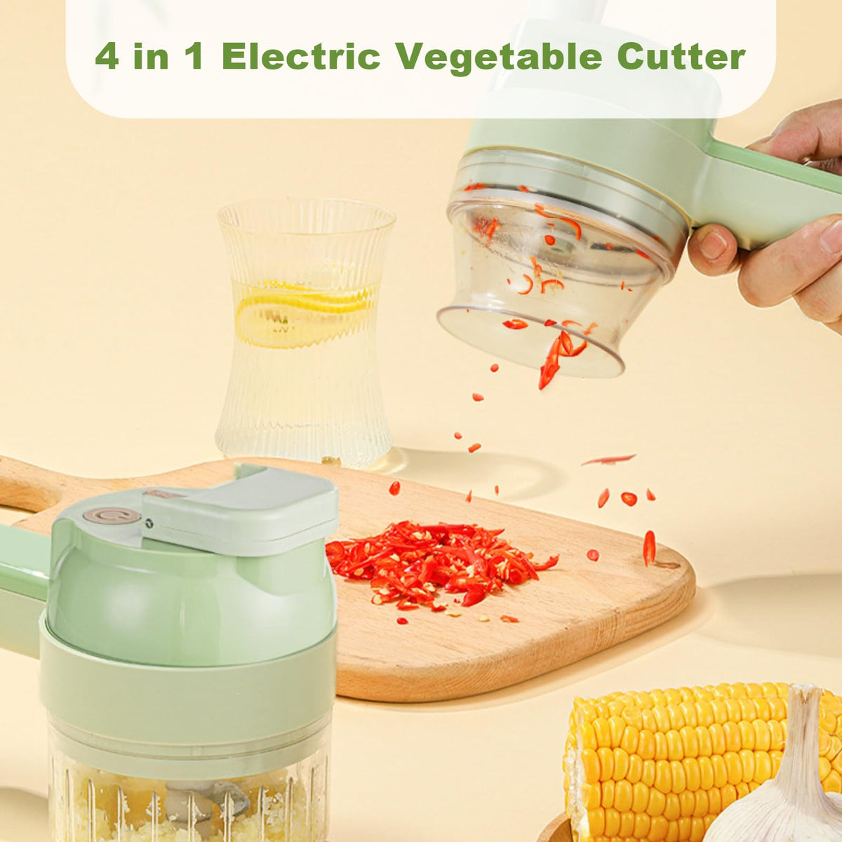 4 in 1 Portable Electric Vegetable Cutter Set A527