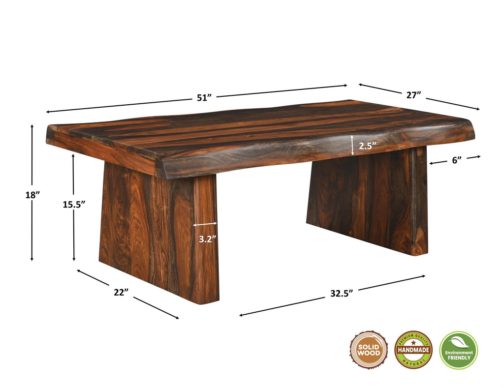 Live Edge Solid Wood Coffee Table F4140