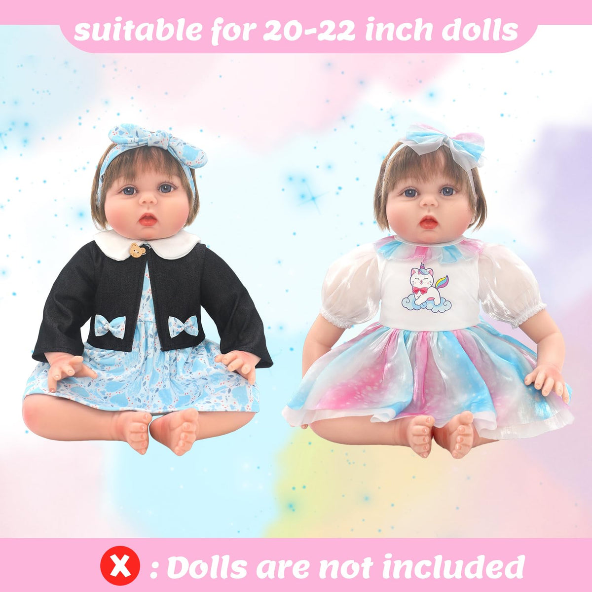 2 Sets Doll Clothes for 20-22 Inch Dolls R43936