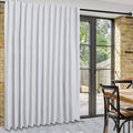 Extra Wide Blackout Thermal Curtain Panel with Back Tab & Rod Pocket, 100 x 84 Inches, Greyish White G49818