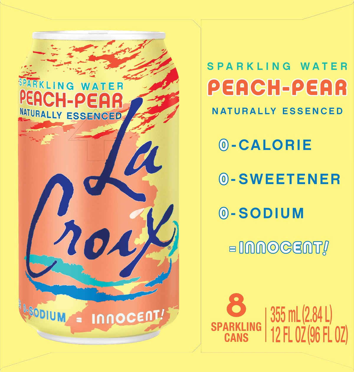 Sparkling Water Peach Pear 8 Pack 12 Fl Oz Z71370