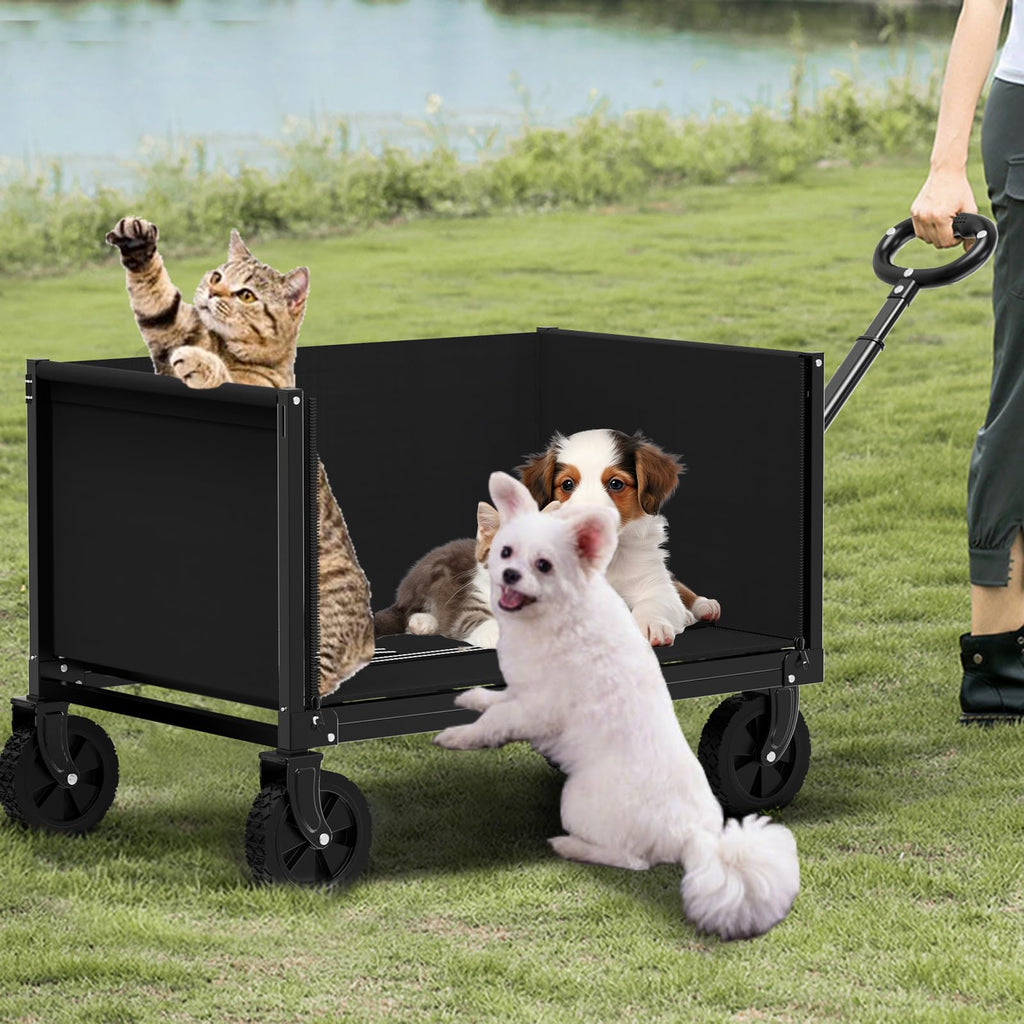 Foldable Heavy Duty Utility Wagon Cart with Wheels G300949