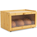 Bamboo Bread Box with Acrylic Window A5066