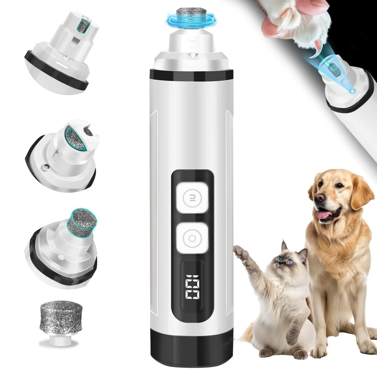Ultra Quiet Electric Pet Nail Clippers with LED Lights U9874