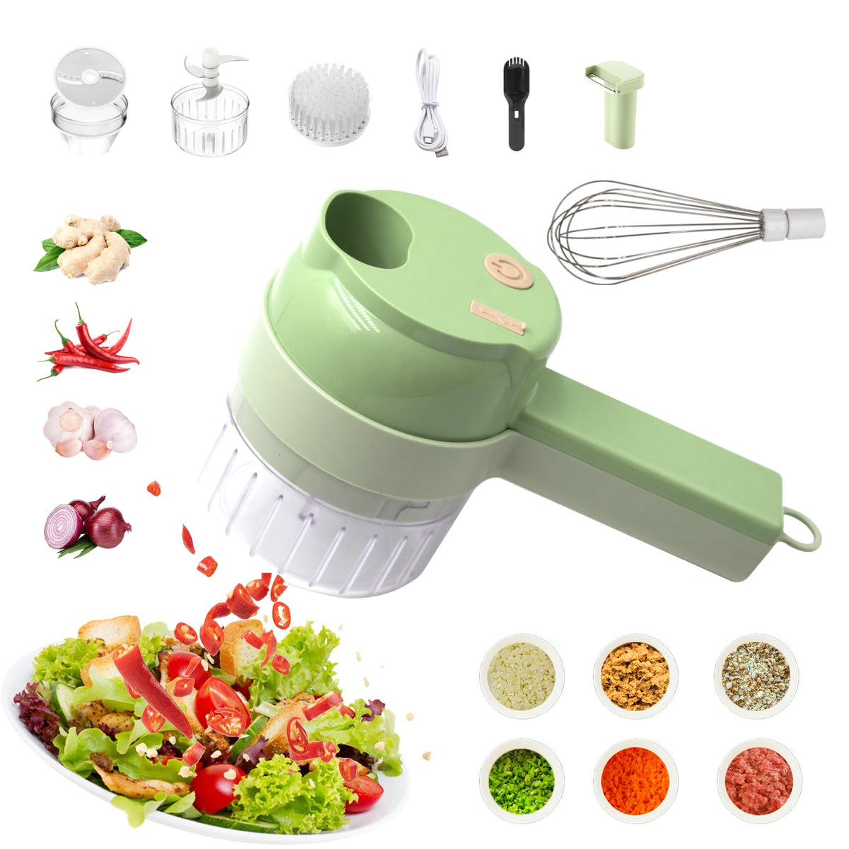 4 in 1 Portable Electric Vegetable Cutter Set A527