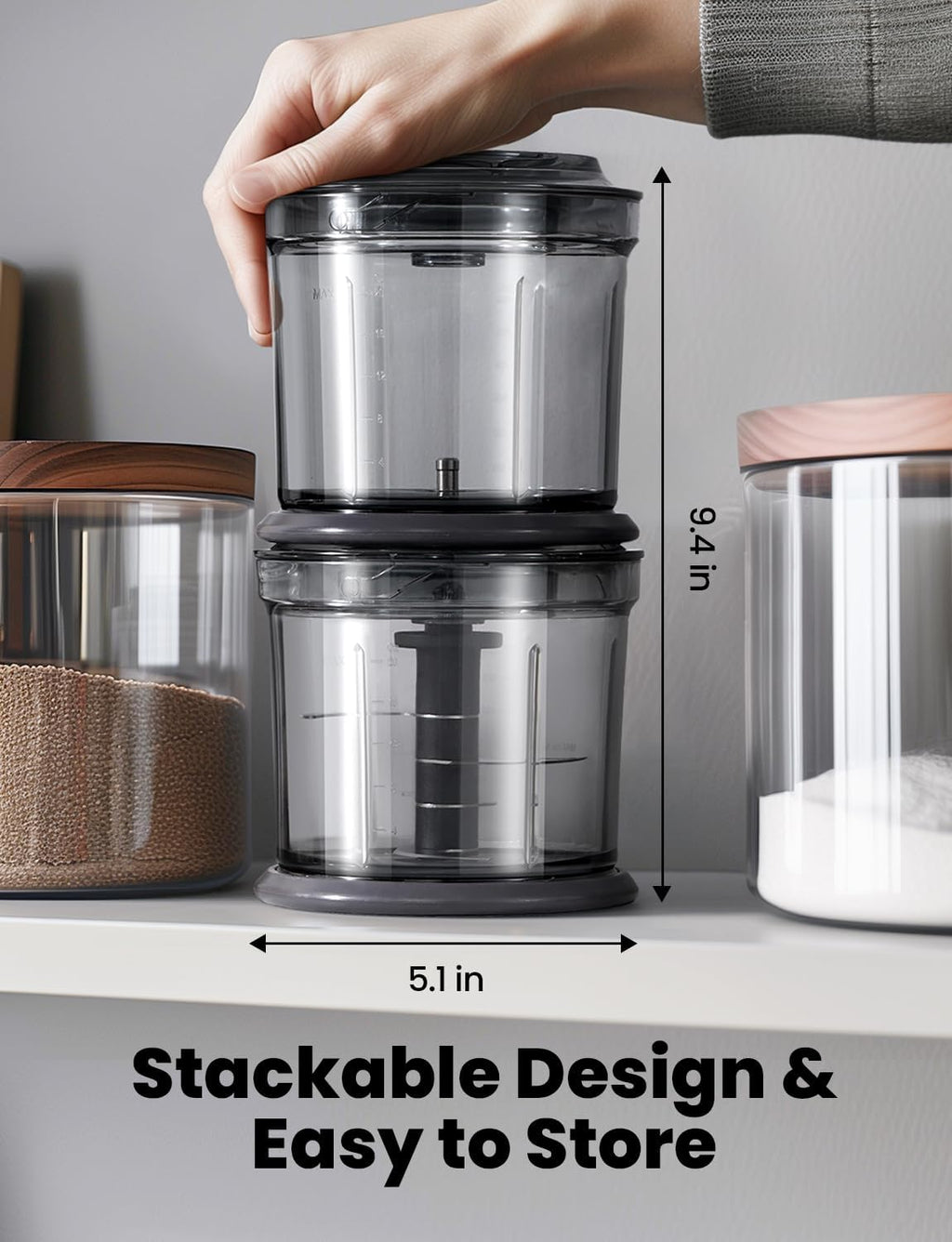 4 Cup Electric Food Processor with 2 Bowls A3152
