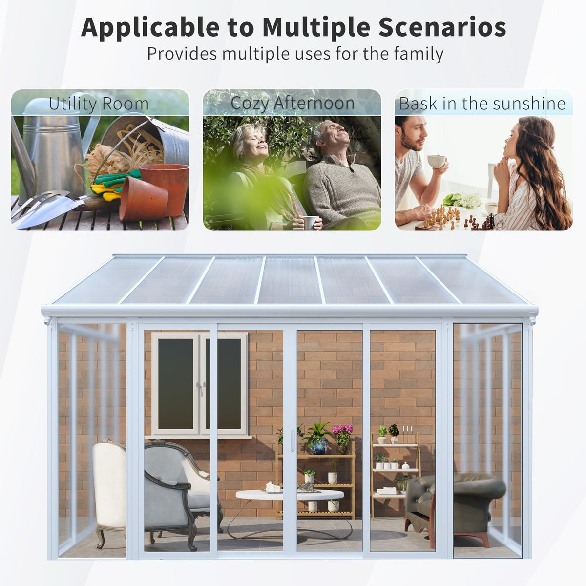 10x14 FT Wall Mounted Sunroom Kit B961865