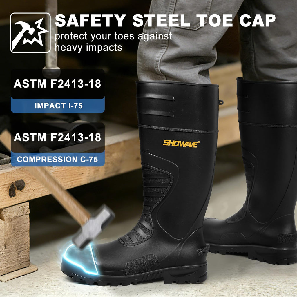 Rubber Steel Toe Waterproof Boot U17167