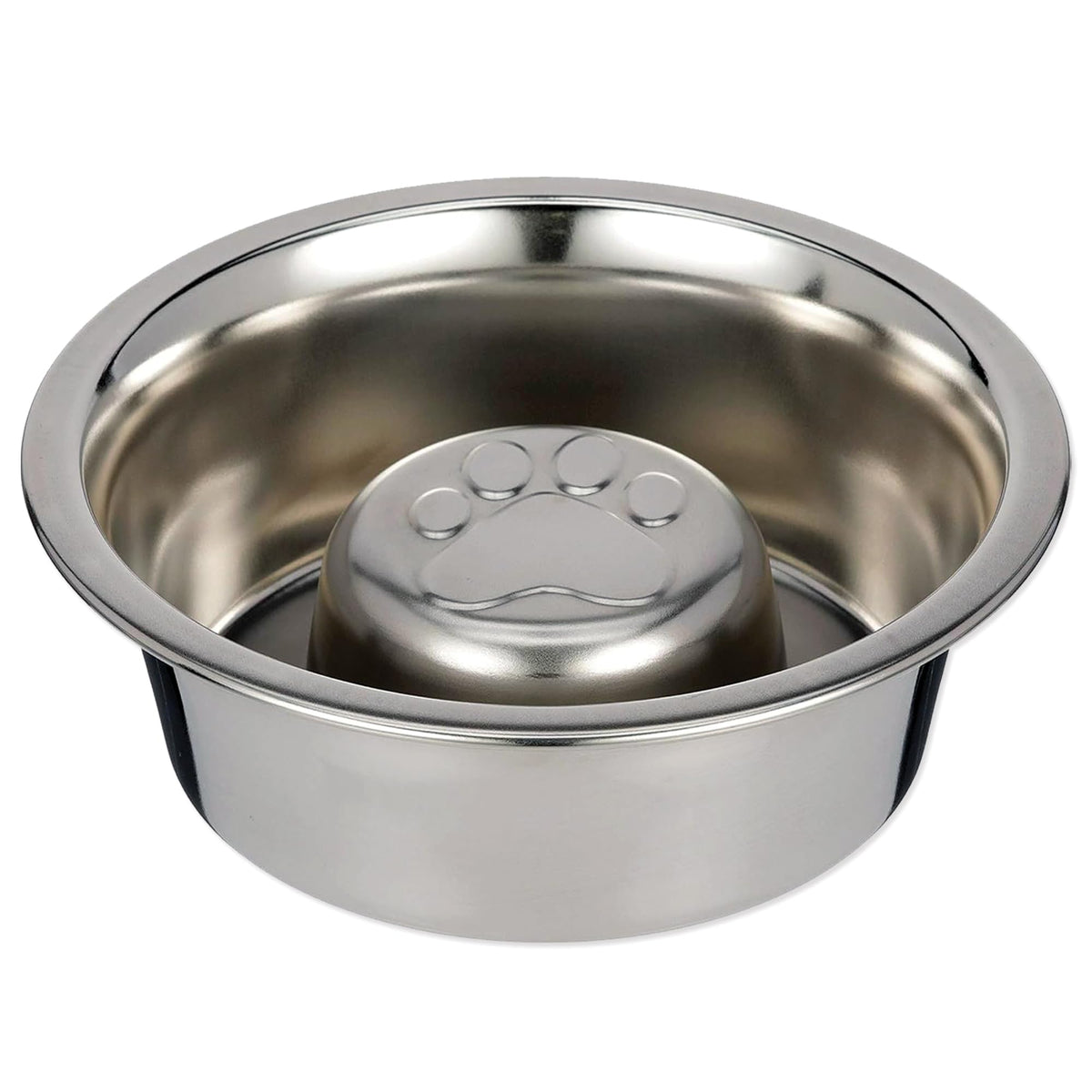 Reversible Stainless Steel Slow Feed Bowl D8627