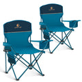 2 Pack Portable Camping Chair Blue I340