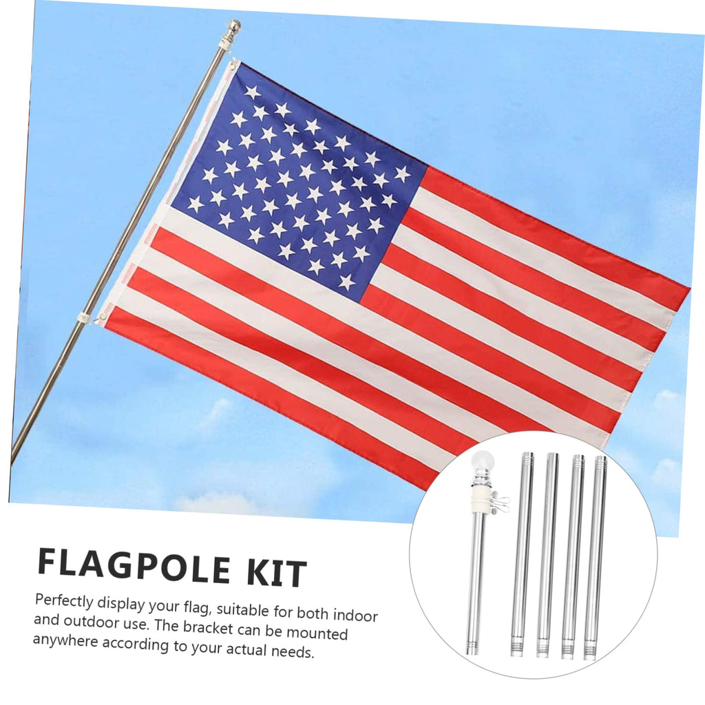 Stainless Steel 6 Foot Adjustable Wall Mount Flagpole Kit M1110