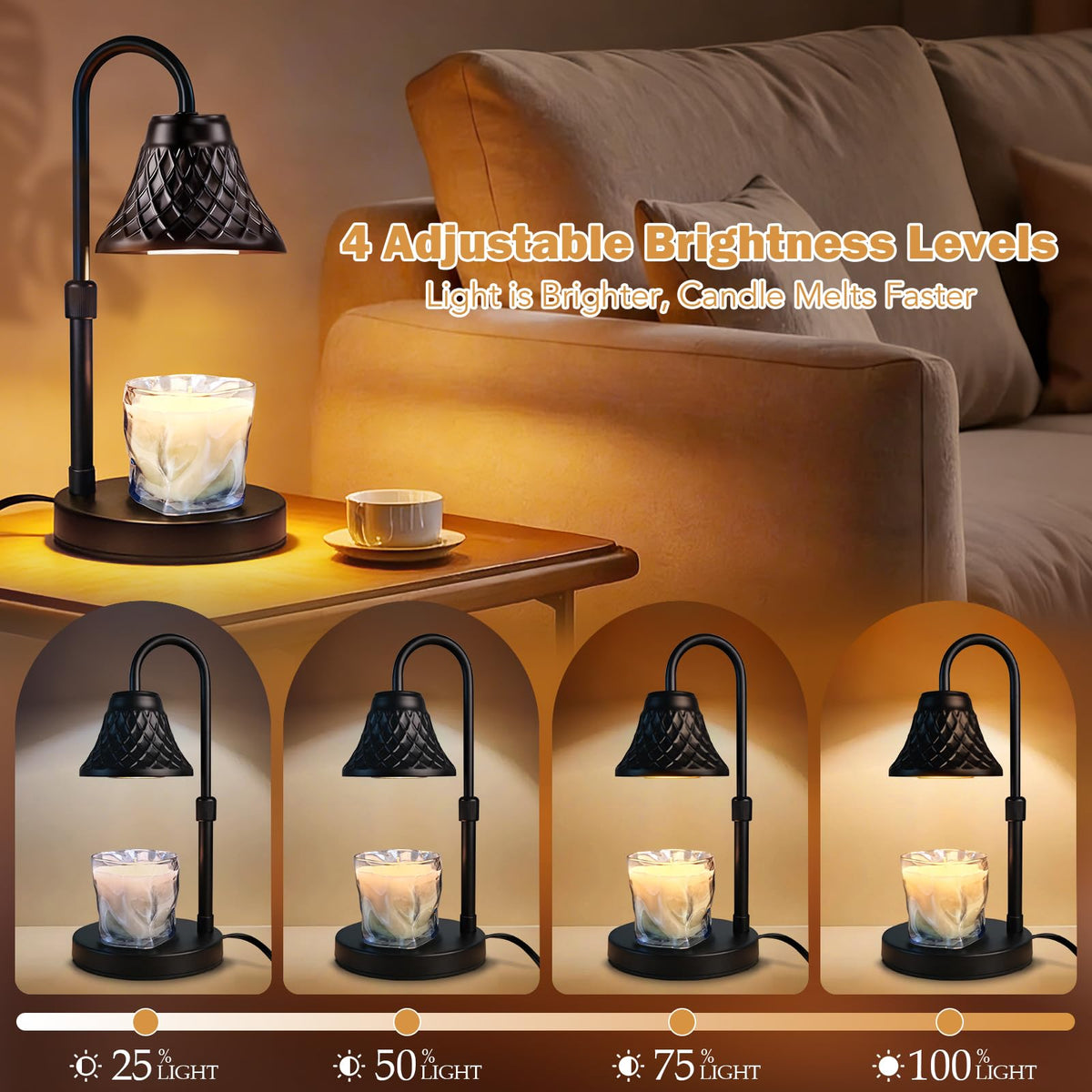 Adjustable Candle Warmer Lamp with Timer D61026