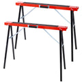Black and Yellow Steel Folding Sawhorse Set 2-Pack D237