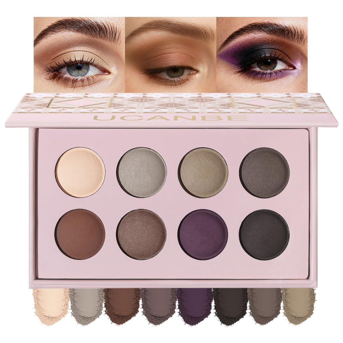 8 Color Nude Smokey Baked Matte Eyeshadow Palette M4325