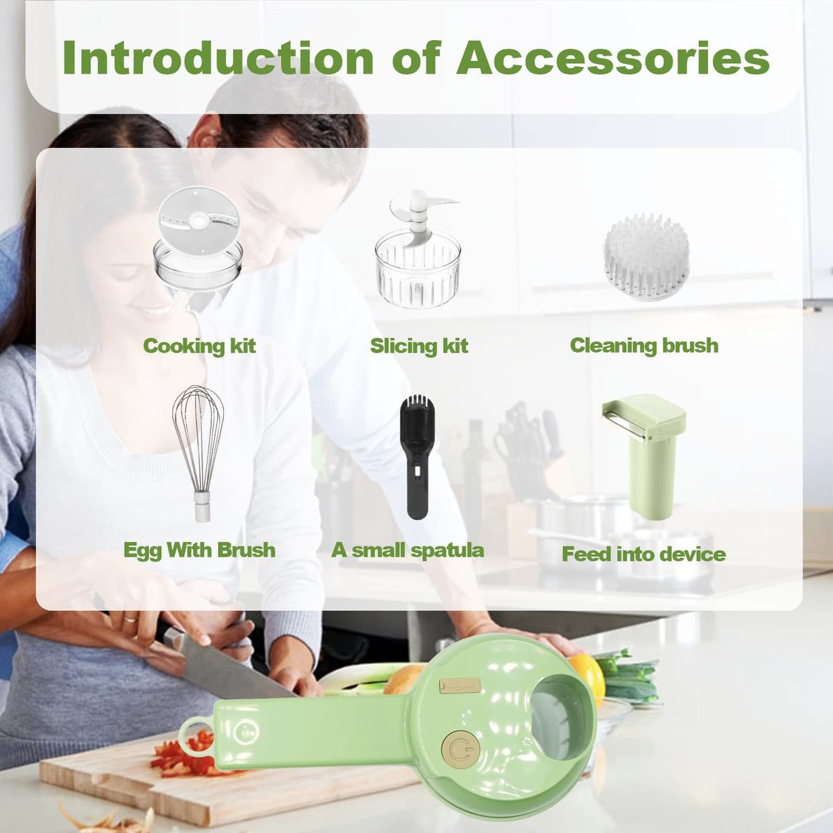 4 in 1 Portable Electric Vegetable Cutter Set A527
