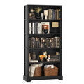 5 Tiers Wooden Bookshelf, 65.2" Tall 31.5" Wide Black H763347