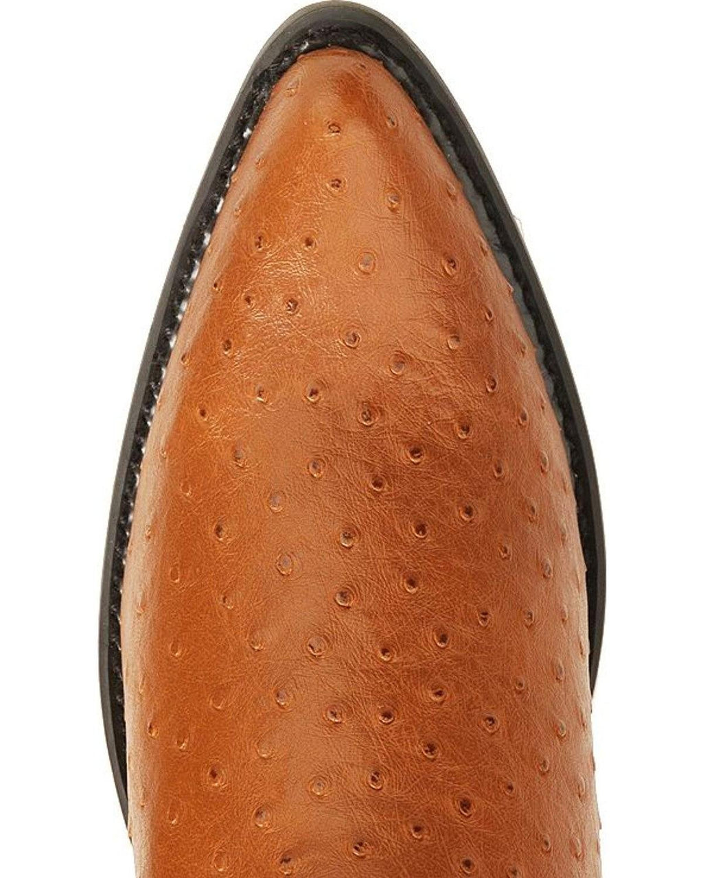 Cognac Ostrich Print Cowboy Boots Y581