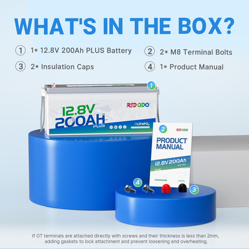 12V 200Ah LiFePO4 Battery D61876