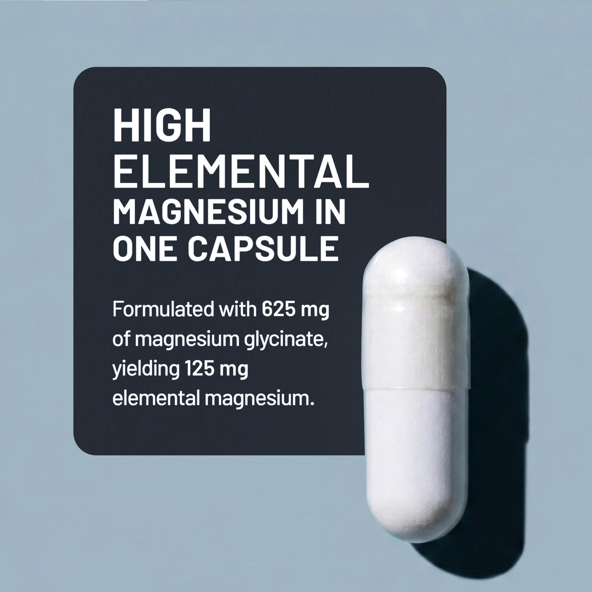 Magnesium Glycinate 625 mg Vegan 30 Capsules A76487