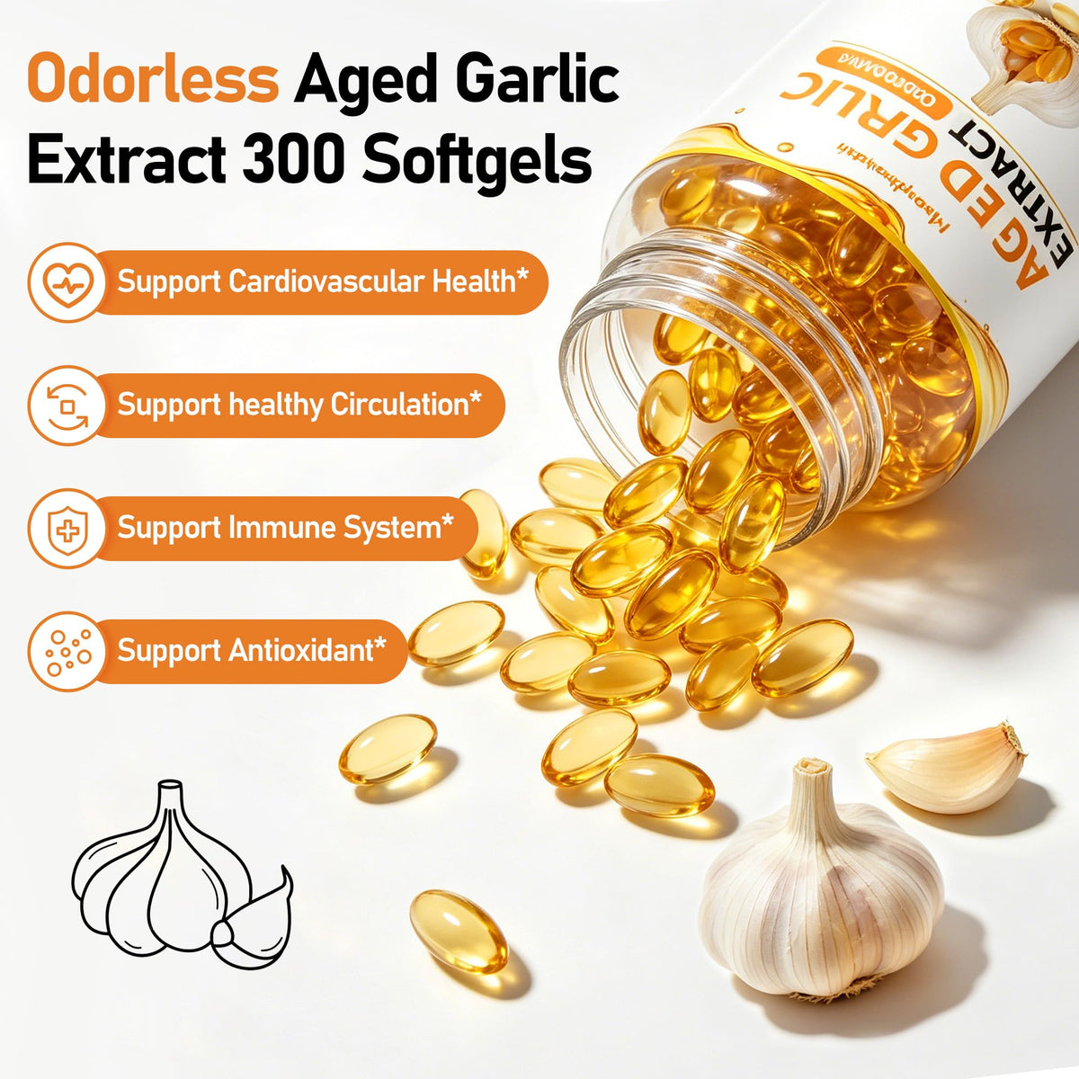 Aged Garlic Extract 300 Softgels F75459