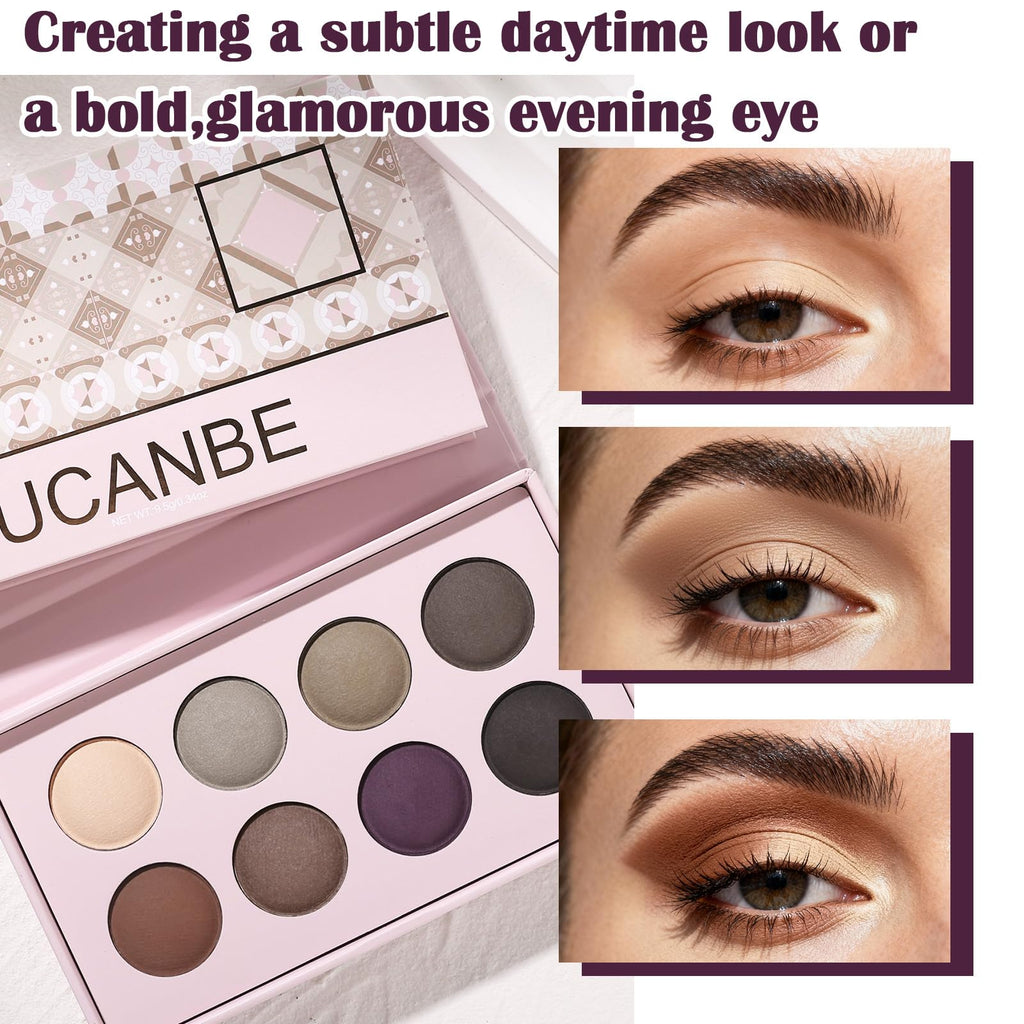 8 Color Nude Smokey Baked Matte Eyeshadow Palette M4325