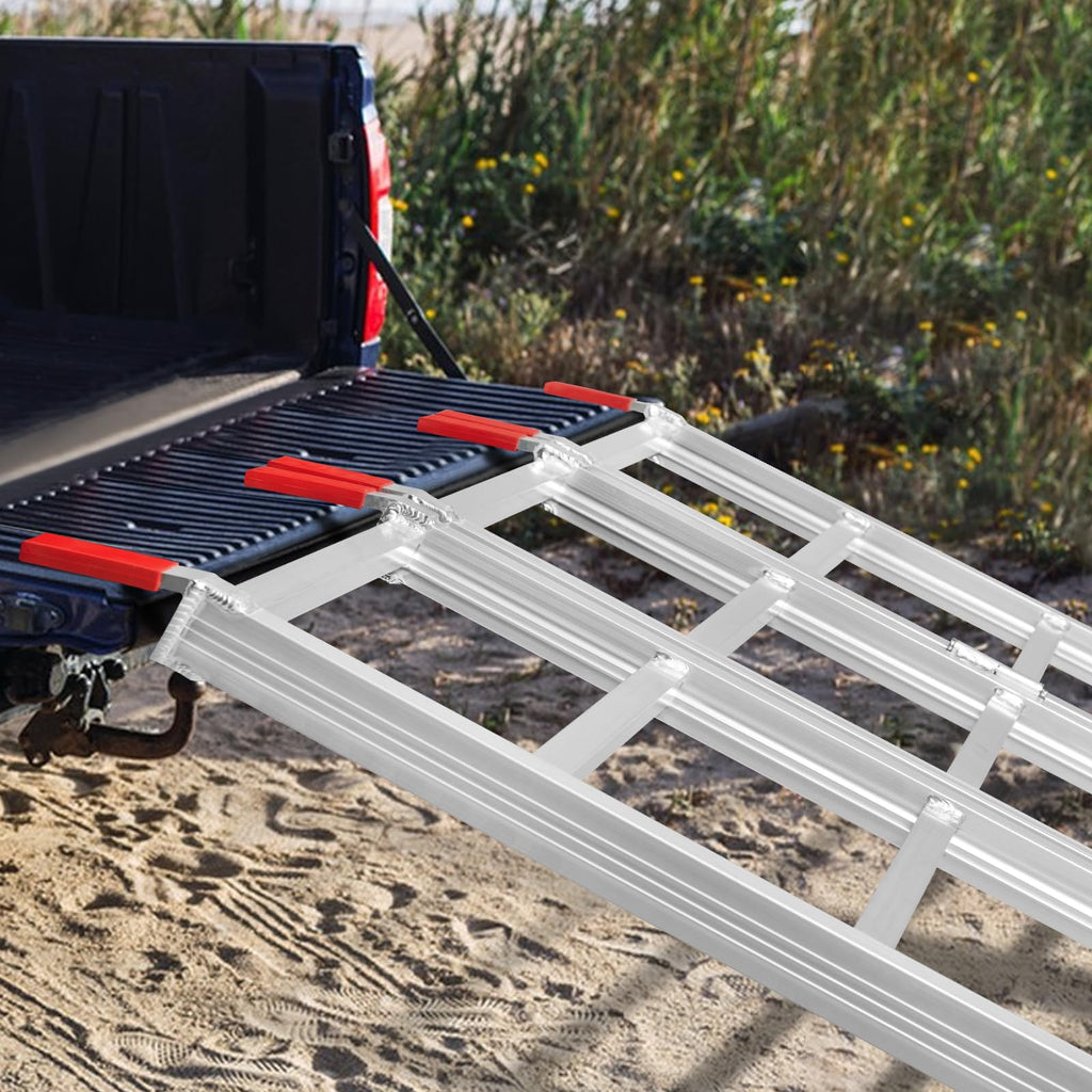 69" L x 50" W Tri-Fold Aluminum ATV Loading Ramp 1500lb Capacity Y589