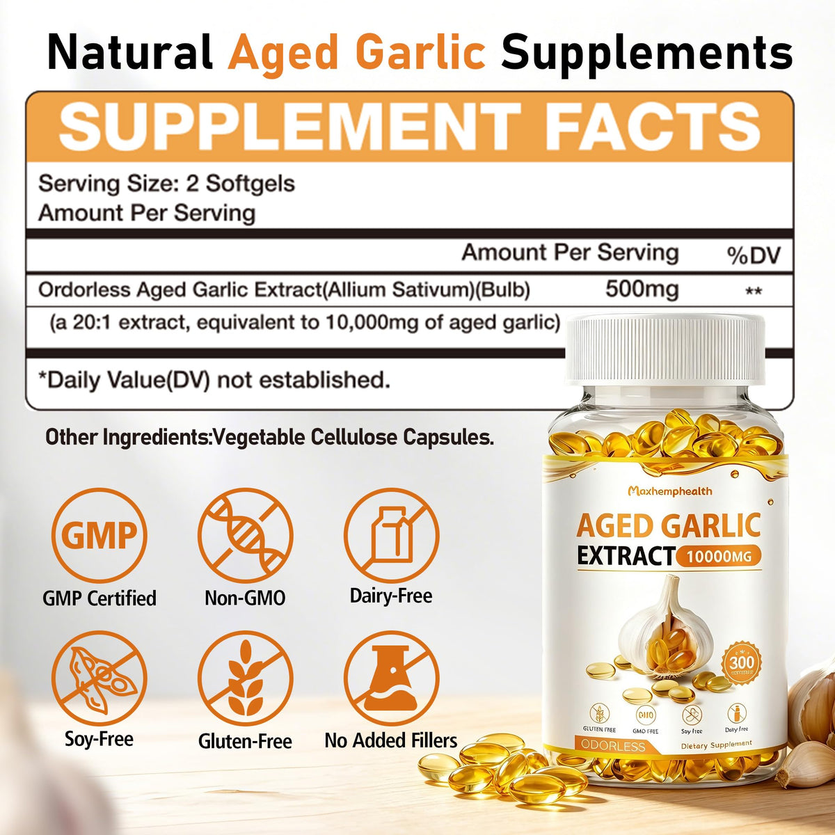 Aged Garlic Extract 300 Softgels F75459