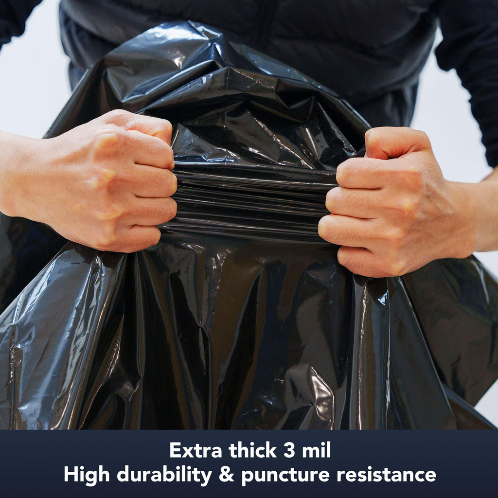 42 Gallon Extra Thick 3MIL Heavy Duty Bags with Tie Flaps, 32 Count T201624