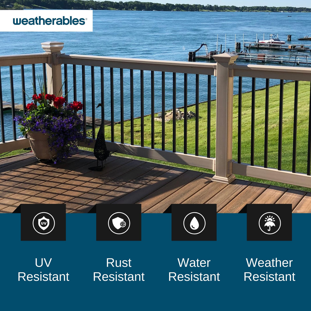 26'' Black Aluminum Balusters 20pk E5154