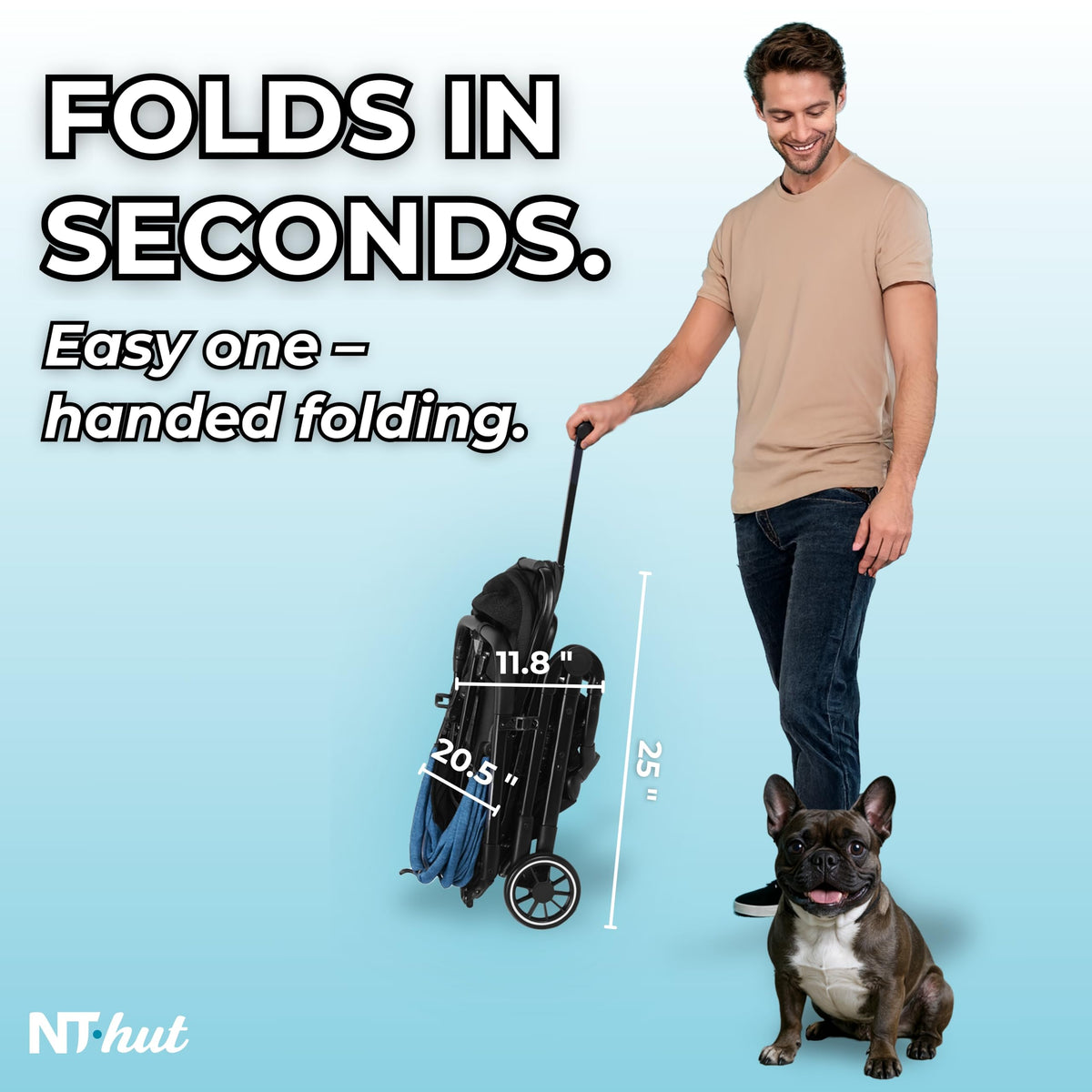 3-in-1 Pet Stroller Up to 50 lbs O408
