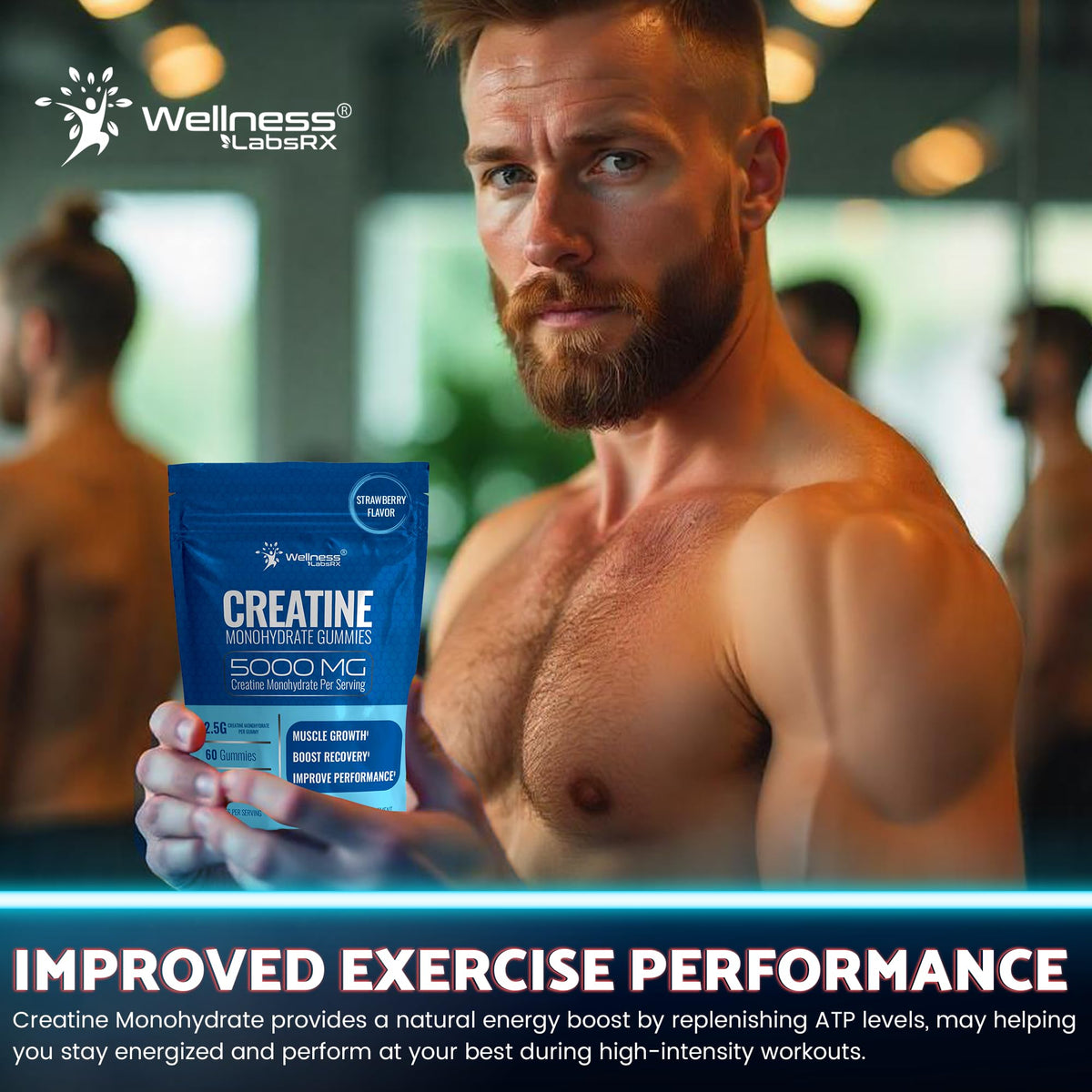Creatine Monohydrate Gummies Strawberry B6938