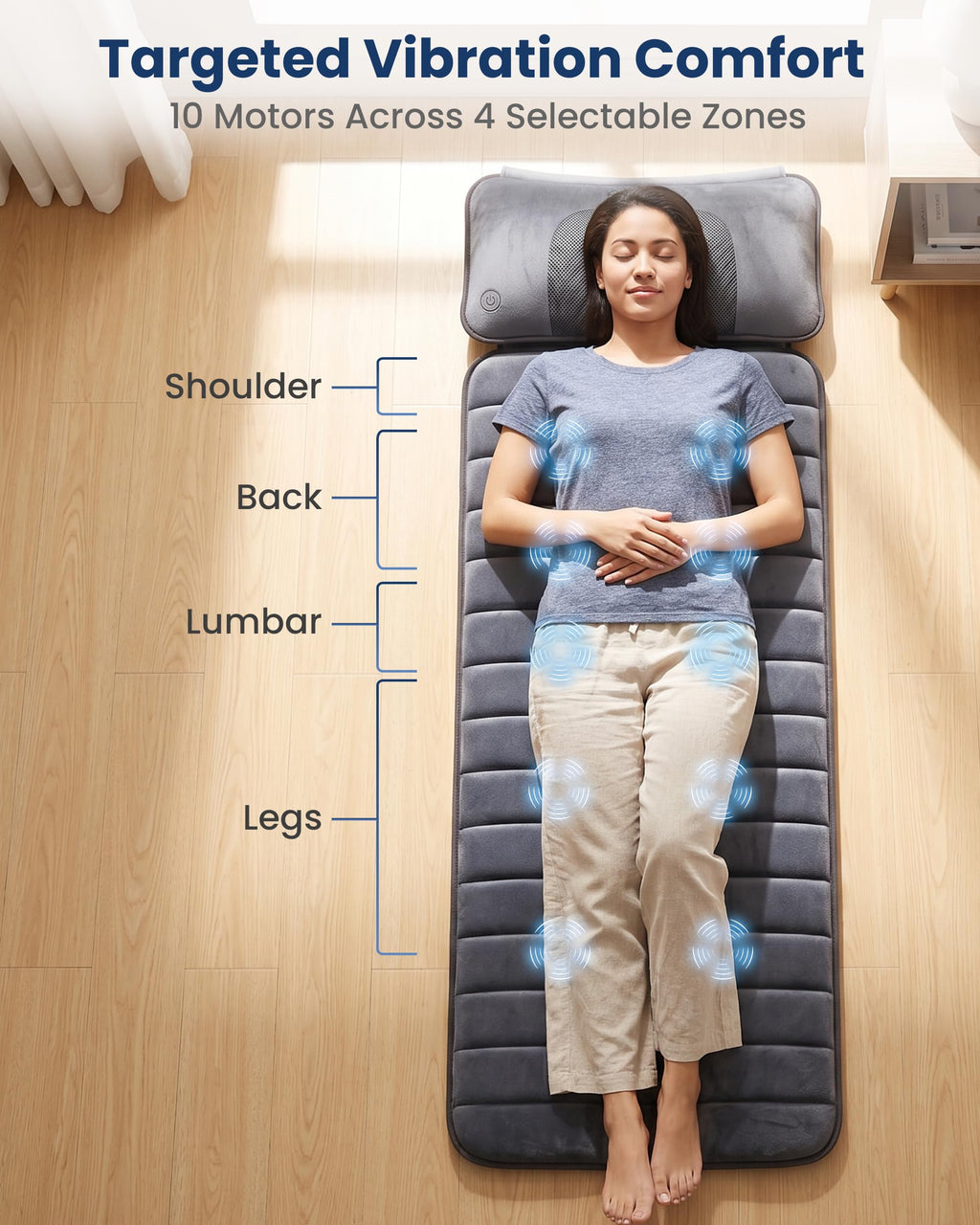 Full Body Massage Mat with Detachable Shiatsu Neck Pillow R865