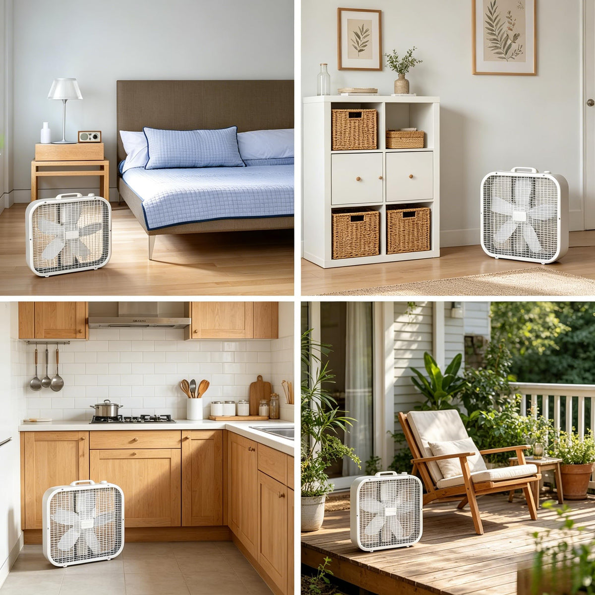 20 Inch 3 Speed Box Fan White F54413