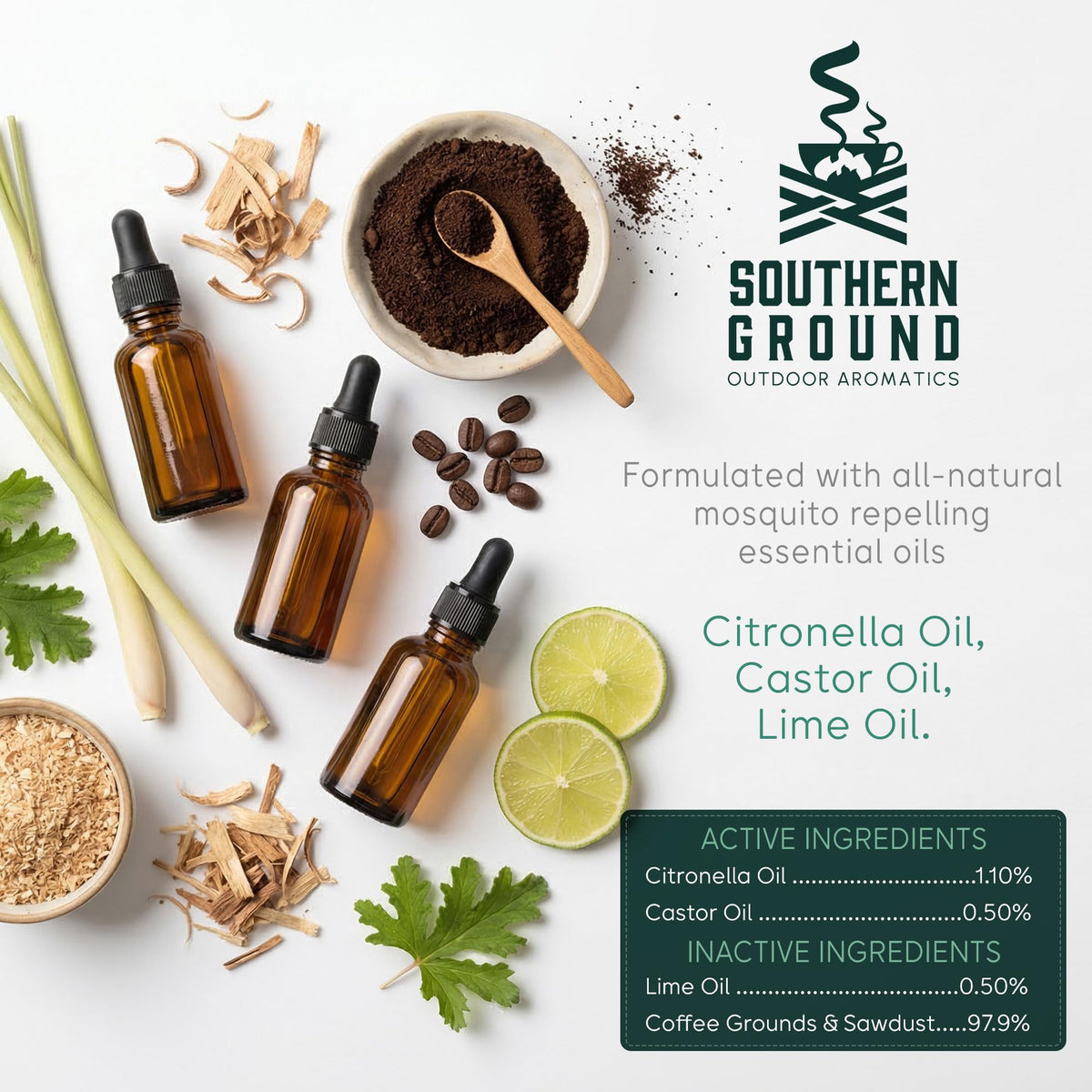 Natural Mosquito Repellent Outdoor Candle E650