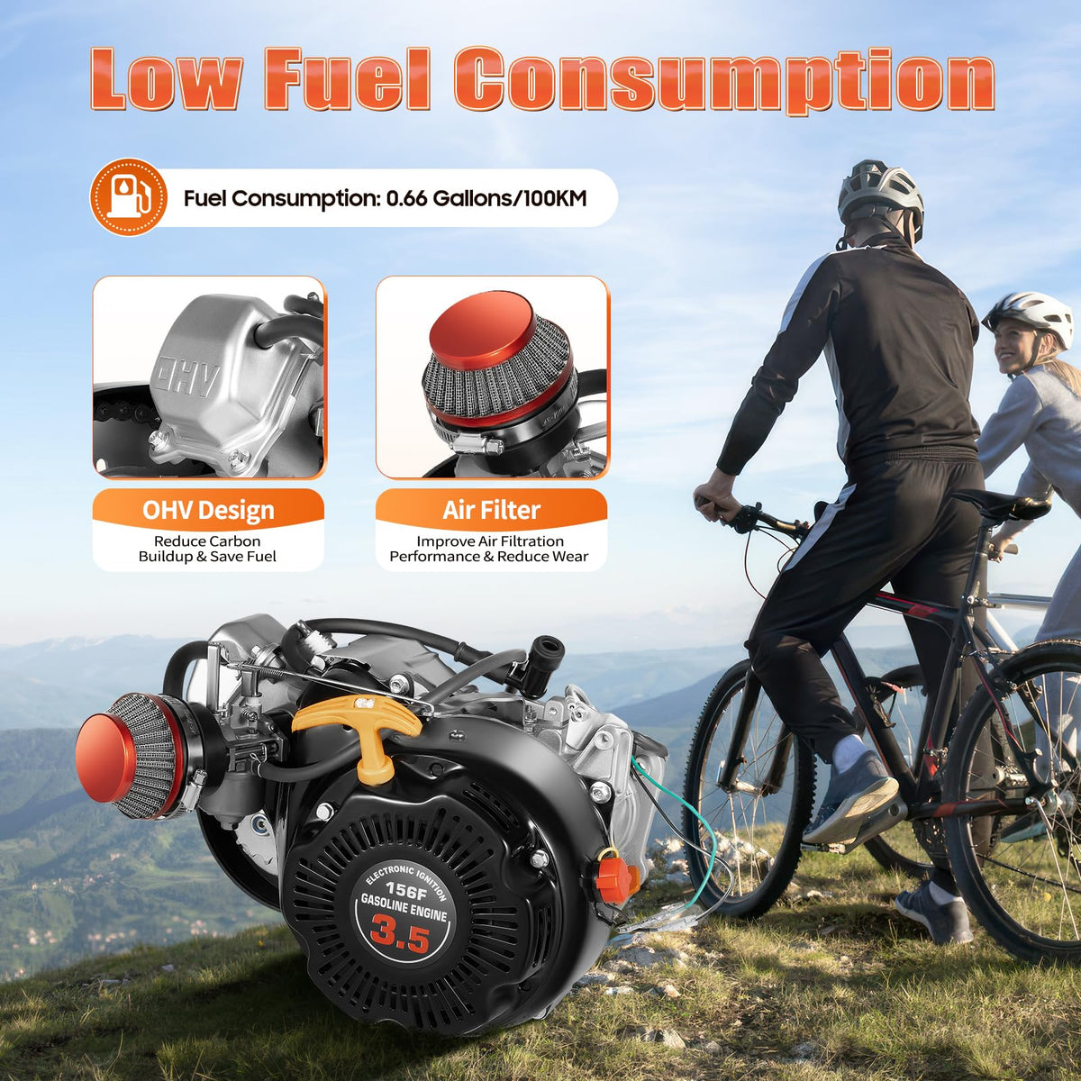 4-Stroke Bike Motor Kit with Chain Drive R8245