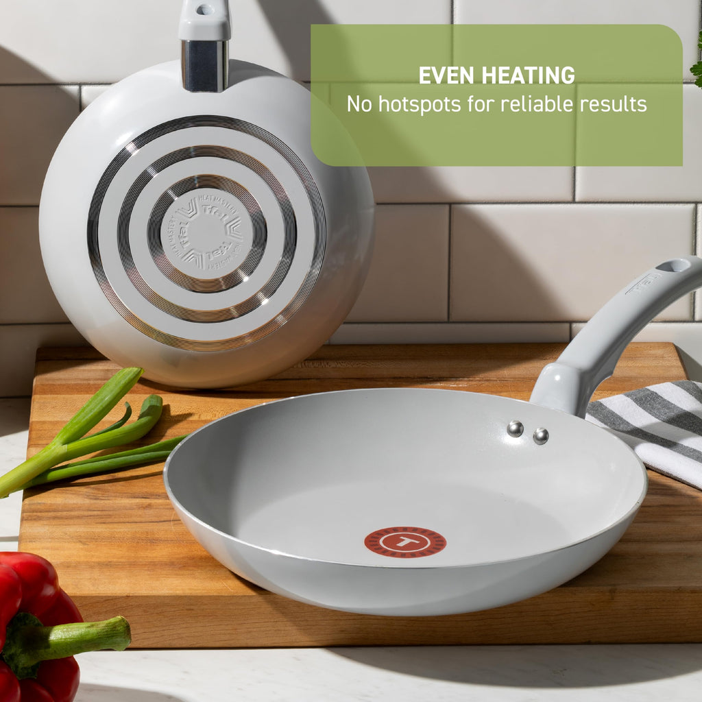 Ceramic Nonstick Pots and Pans Set, 12-Piece, Moon Grey E708048