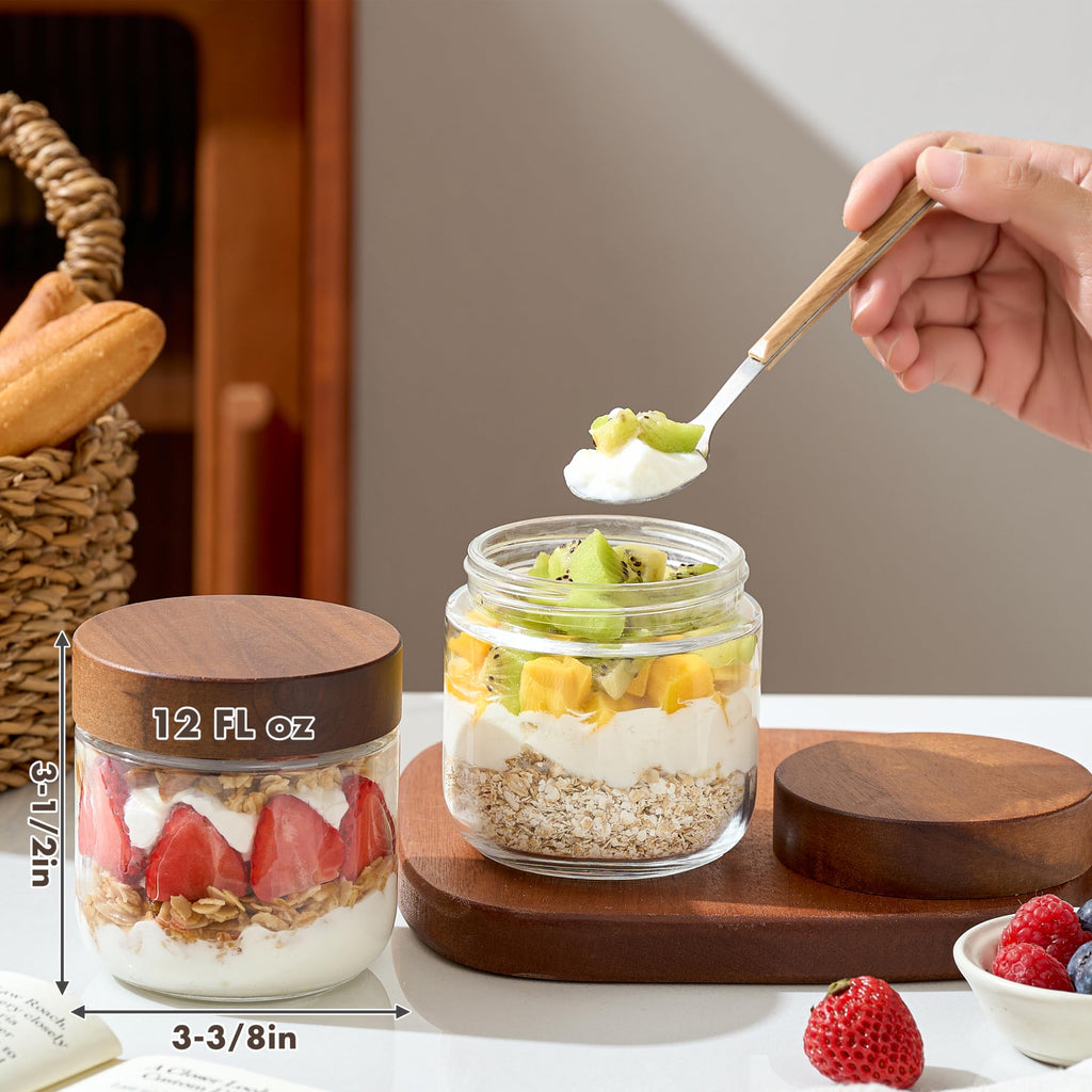 12 oz Glass Jars with Lids 6 Pack Z130