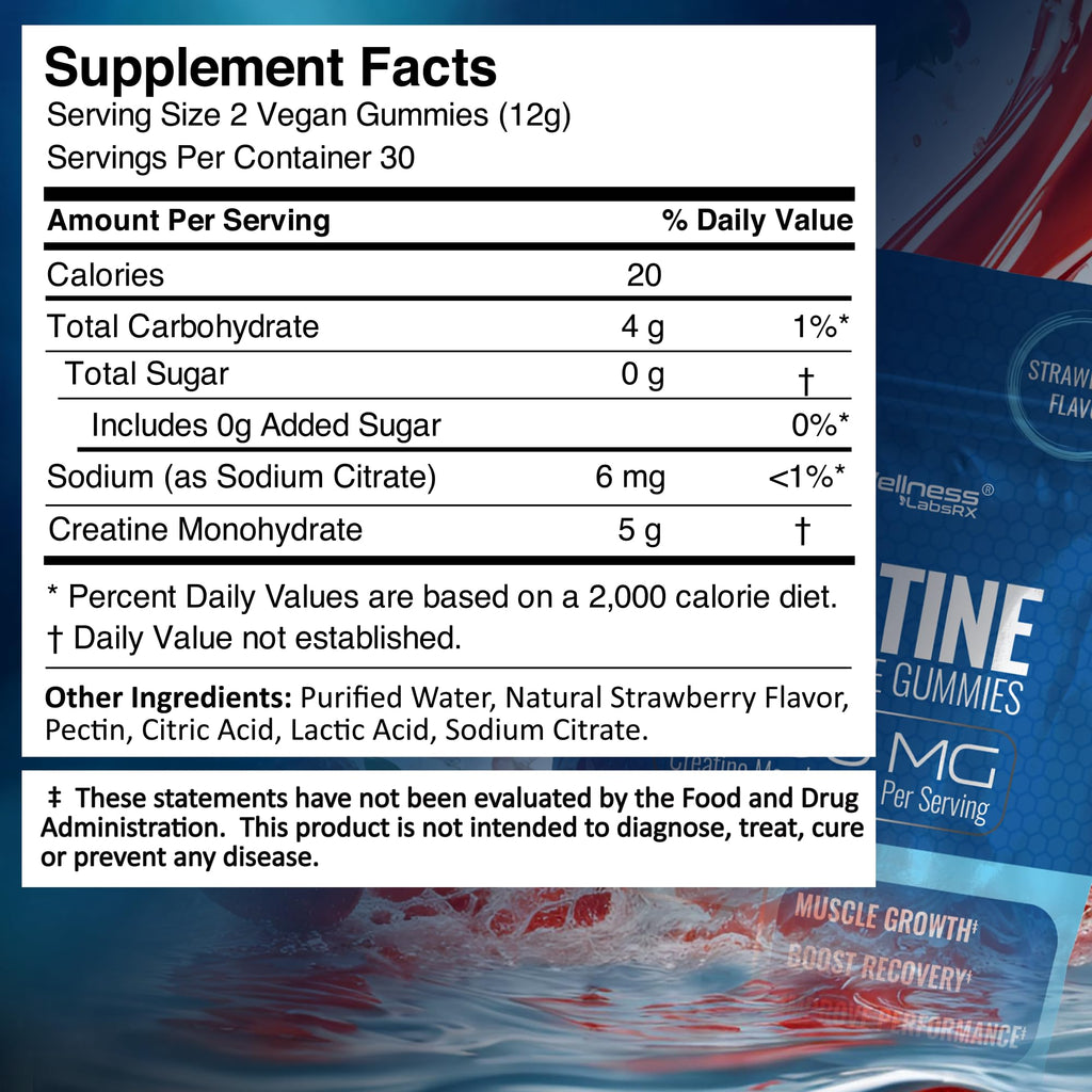 Creatine Monohydrate Gummies Strawberry B6938