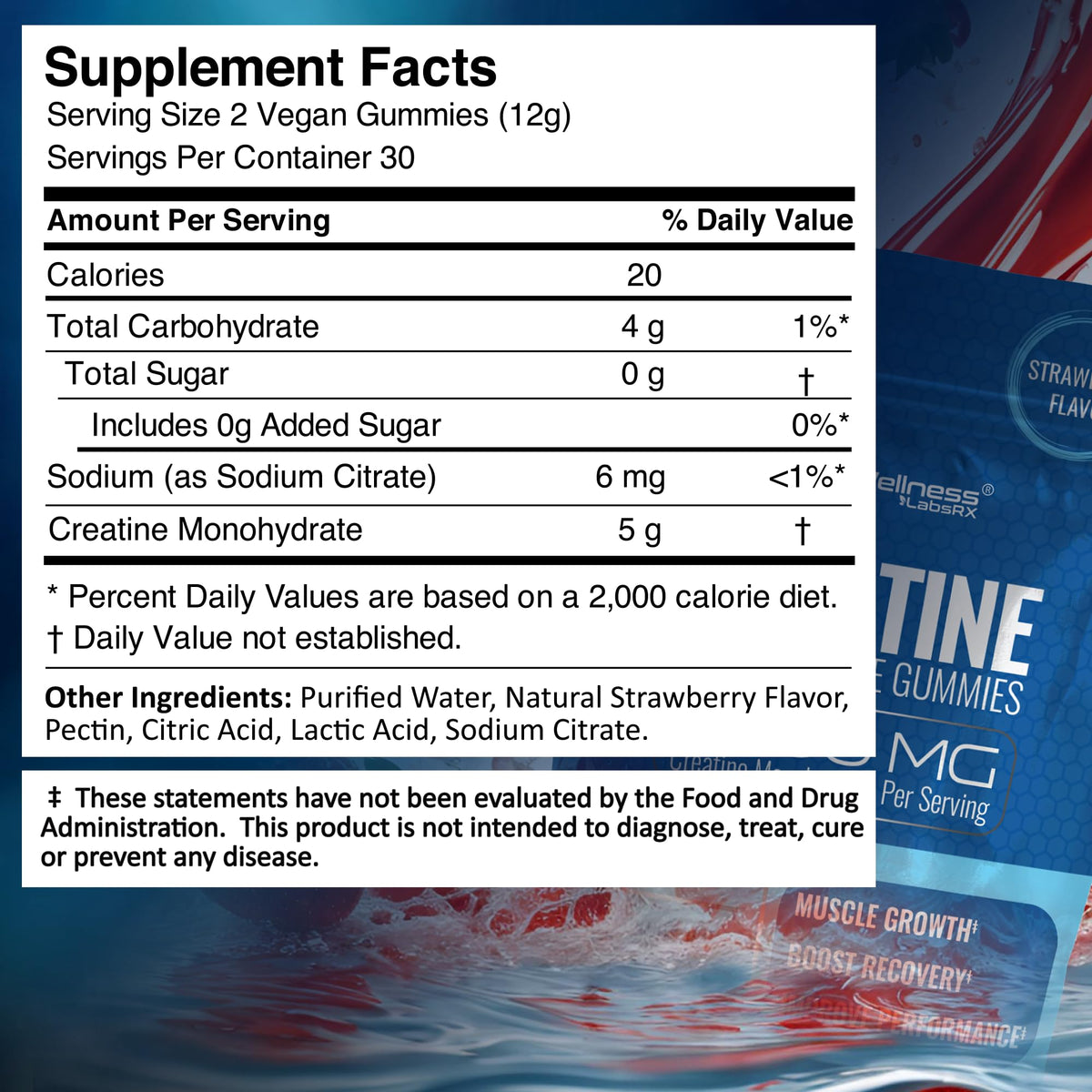 Creatine Monohydrate Gummies Strawberry B6938