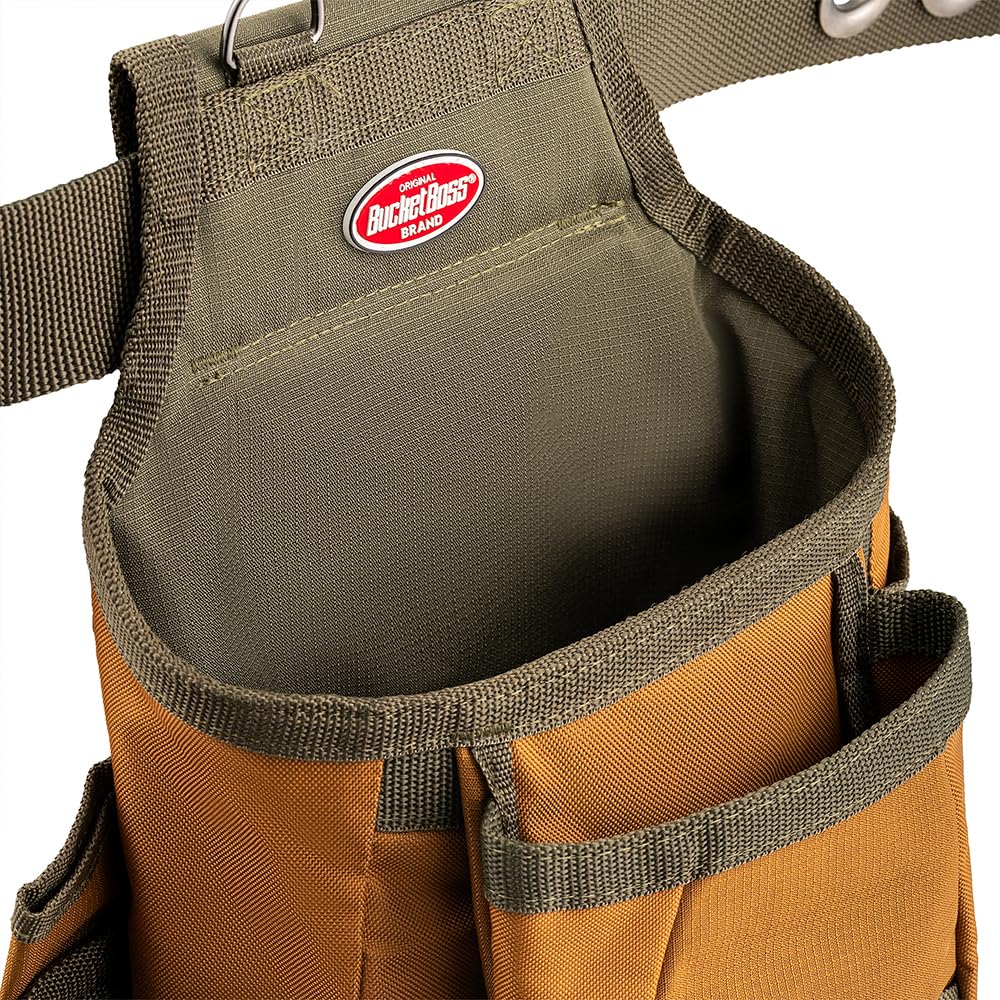 Tool Belt with Suspenders, 12 pockets, Brown, 52 Inch I95529