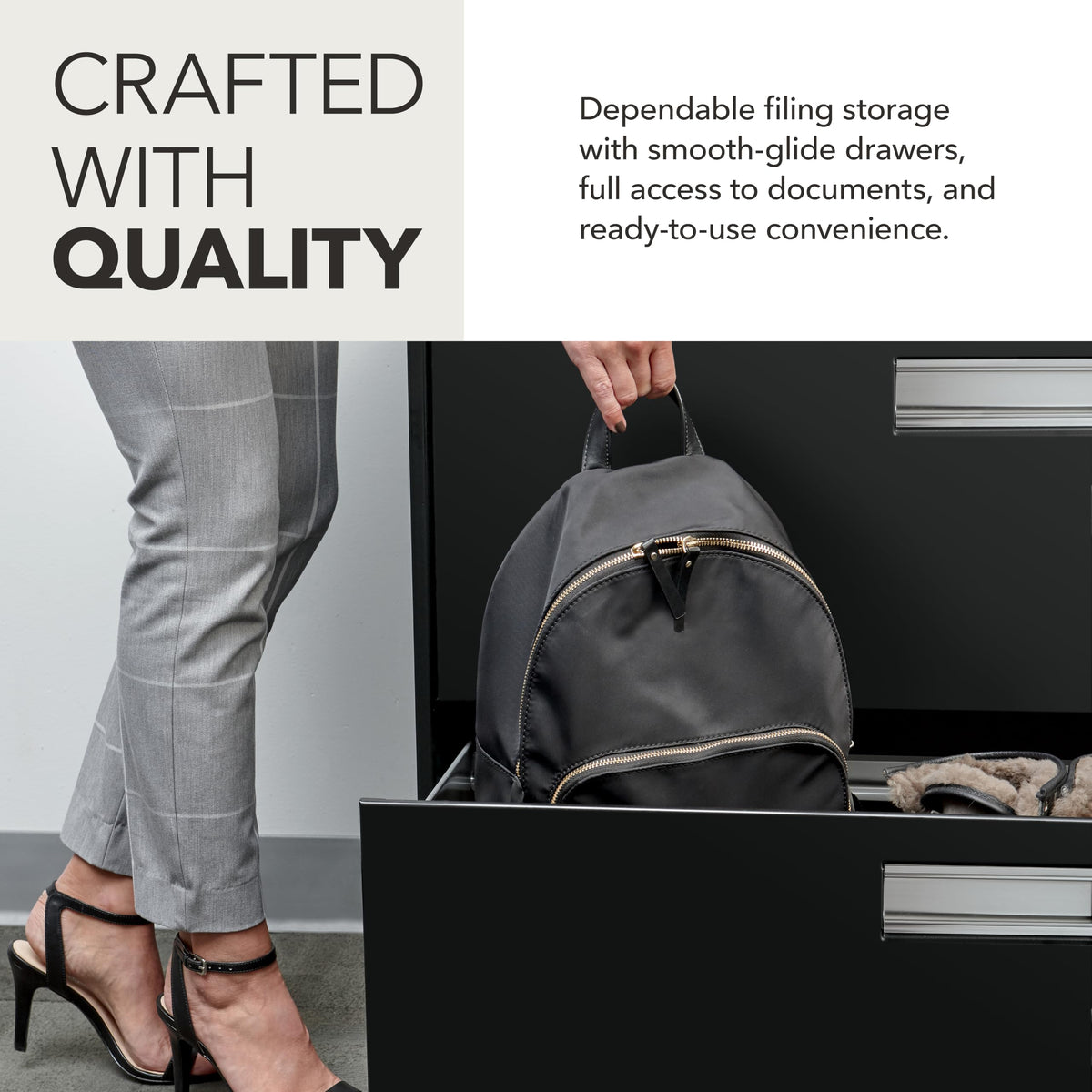 Black 4 Drawer File Cabinet H809792