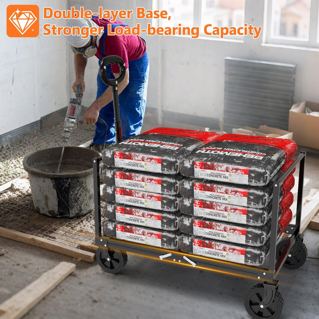 Foldable Heavy Duty Utility Wagon Cart with Wheels G300949