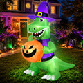 4 Ft Halloween Inflatables Witch Dinosaur A218611