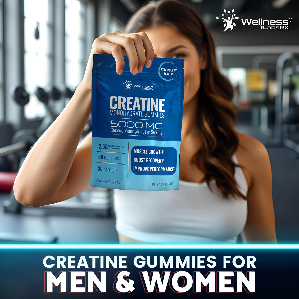 Creatine Monohydrate Gummies Strawberry B6938
