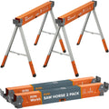 2 Pack Adjustable Folding Heavy Duty Sawhorse F8612